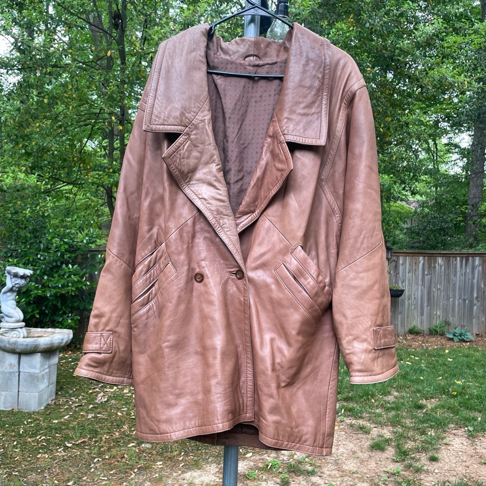 Mens vintage Echtes Leder Brown Leather Jacket